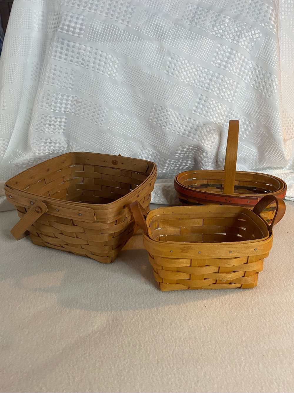 Longaberger basket lot bundle of three vintage